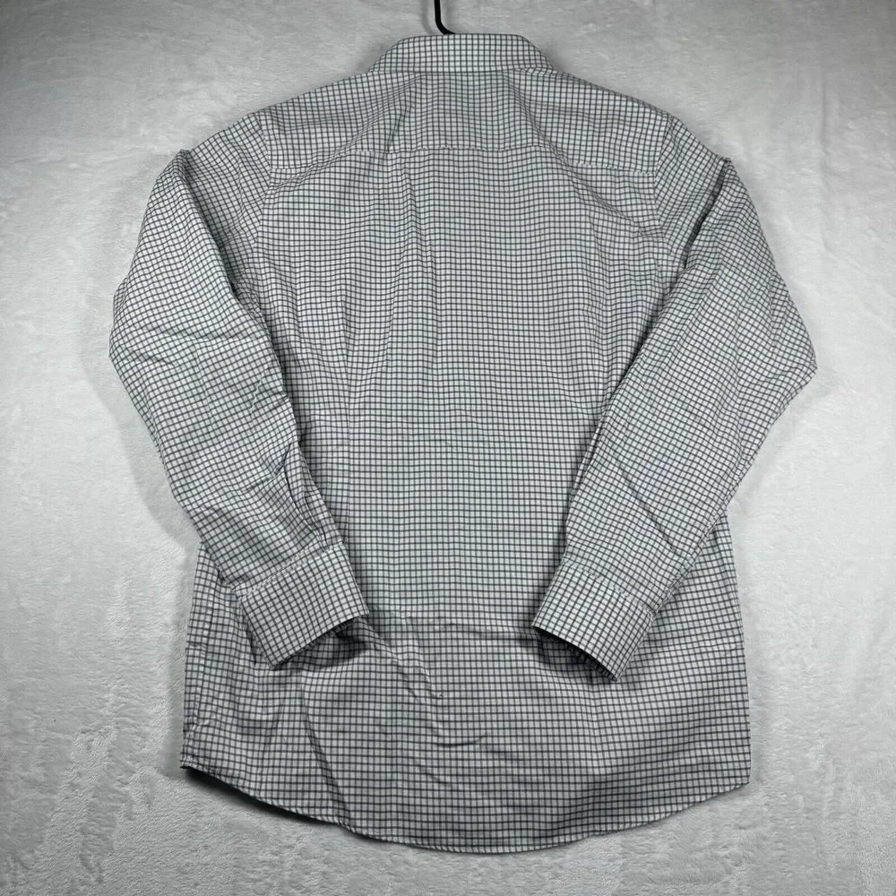 Eton Shirt Men 16.5/42 White Check‎ Contemporary Casual Office Classic Button Up - Picture 8 of 14